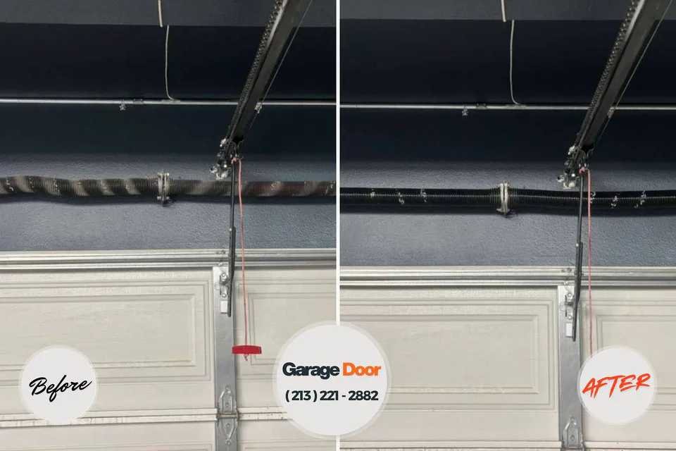 Before and after: garage door repair Central Heights-Midland City, AZ